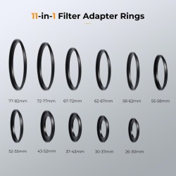 K&F Concept 11 in 1 Step Up Ring Set